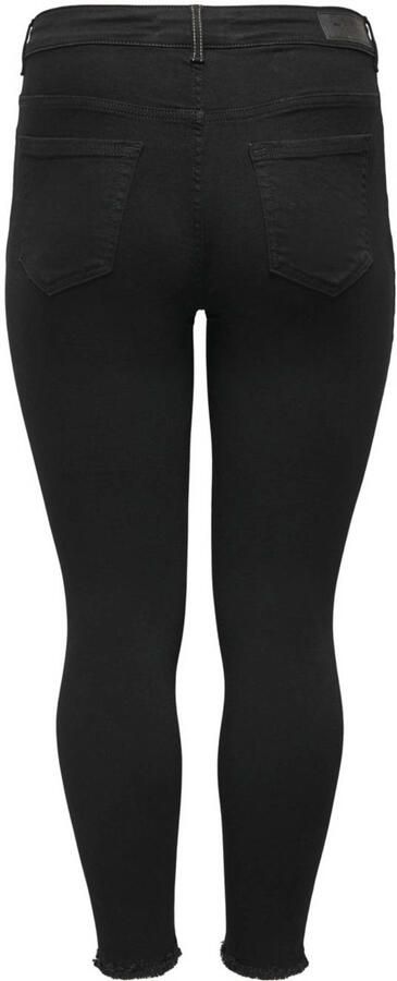 ONLY CARMAKOMA cropped regular waist skinny jeans CARWILLY zwart - Foto 2