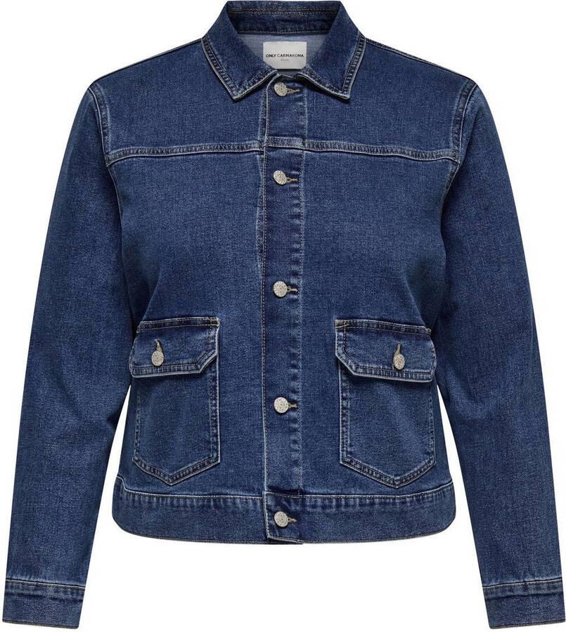 ONLY CARMAKOMA denim spijkerjas dark blue denim