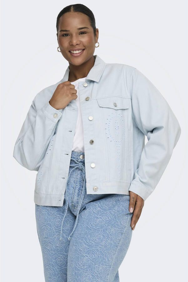 ONLY CARMAKOMA denim spijkerjas lichtblauw