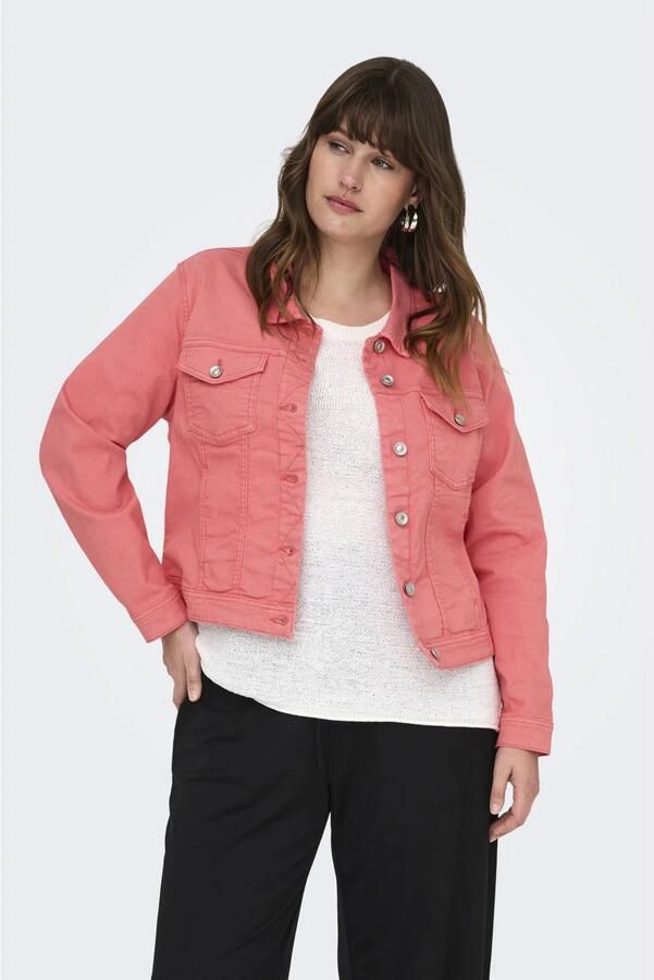 ONLY CARMAKOMA Jeansjack CARWESPA COLOUR DENIM JACKET DNM