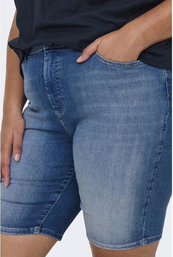 ONLY CARMAKOMA denim wide leg high waist short medium blue denim - Foto 2