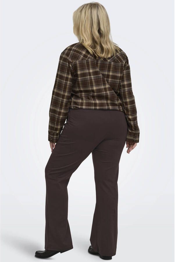 ONLY CARMAKOMA flared broek Plus Size donkerbruin - Foto 2