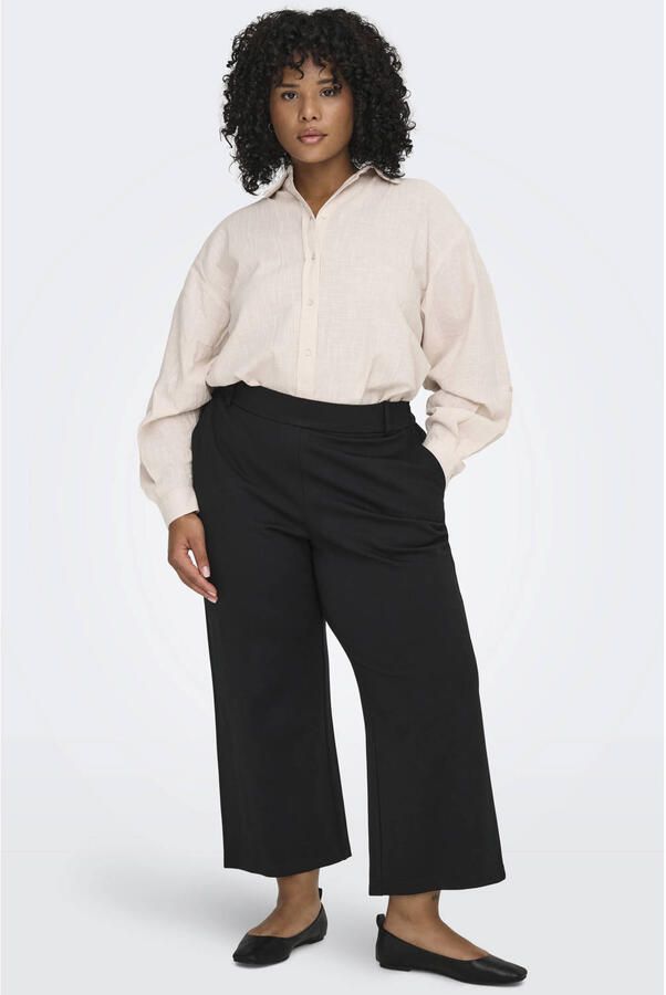 ONLY CARMAKOMA flared high waist casual broek zwart - Foto 2