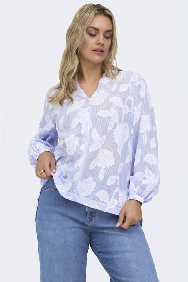 ONLY CARMAKOMA gebloemde blousetop lila