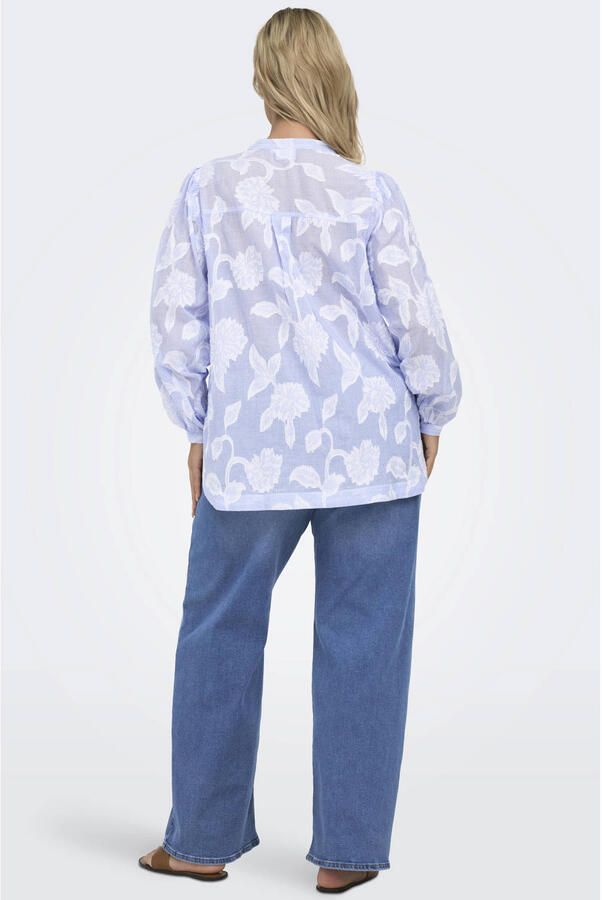 ONLY CARMAKOMA gebloemde blousetop lila - Foto 2