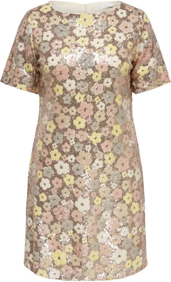 ONLY CARMAKOMA gebloemde middellange jurk multi