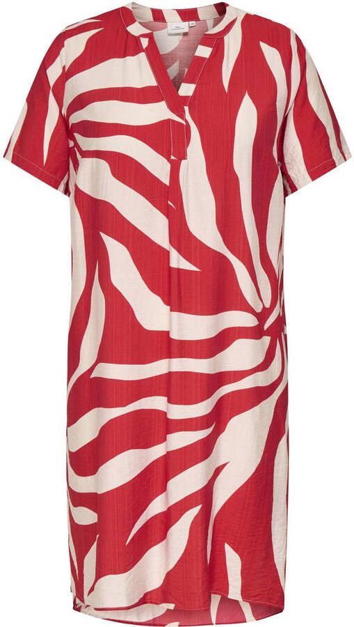 ONLY CARMAKOMA gebloemde mini jurk rood