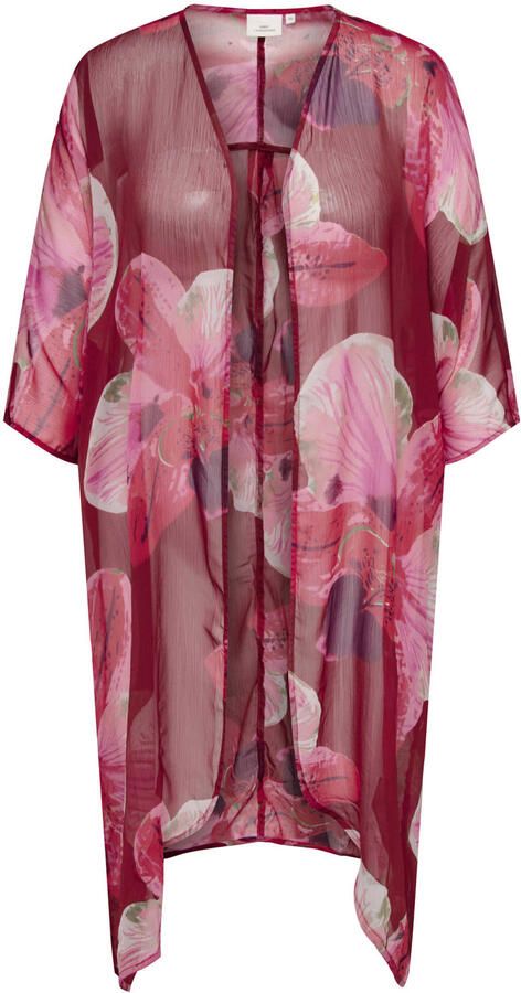 ONLY CARMAKOMA gebloemde regular blazer roze - Foto 2