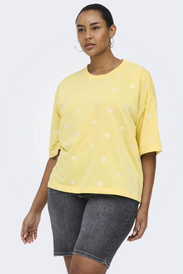 ONLY CARMAKOMA gebloemde sweater