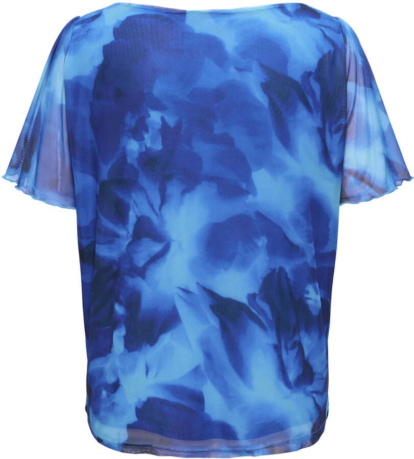 ONLY CARMAKOMA gebloemde top blauw - Foto 2