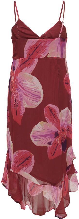 ONLY CARMAKOMA gebloemde zomerjurk rood - Foto 2