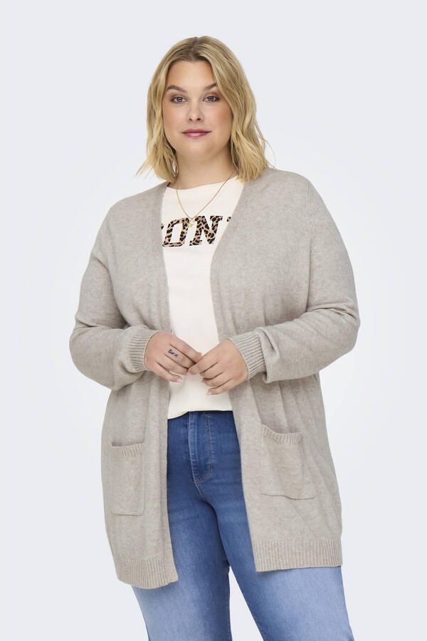 ONLY CARMAKOMA Vest CARESLY L S OPEN CARDIGAN NOOS KNT