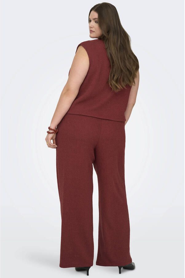 ONLY CARMAKOMA gebreid vest rood - Foto 2