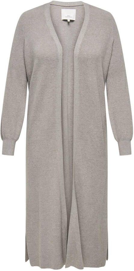 ONLY CARMAKOMA gebreid vest taupe