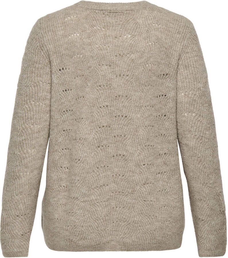 ONLY CARMAKOMA gebreide trui beige