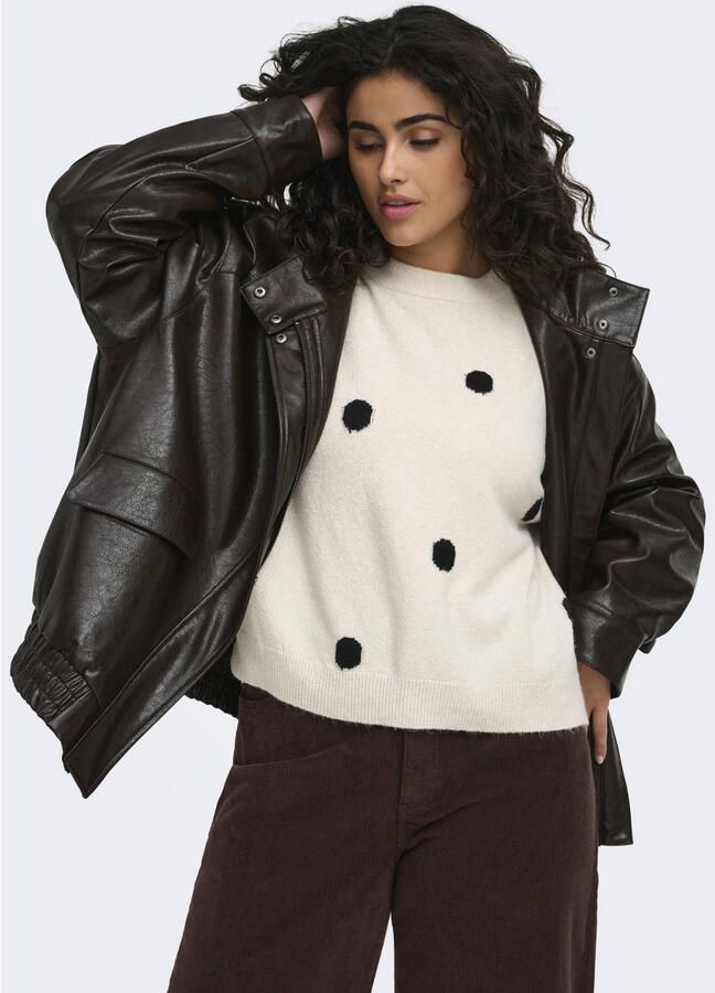 ONLY CARMAKOMA gebreide trui Plus Size ecru - Foto 2