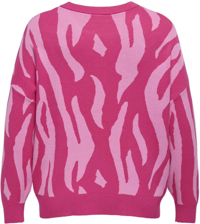 ONLY CARMAKOMA gebreide trui roze