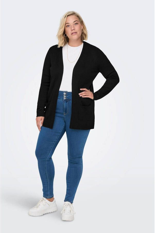 ONLY CARMAKOMA PLUS SIZE gebreid jack in gemêleerde look - Foto 3