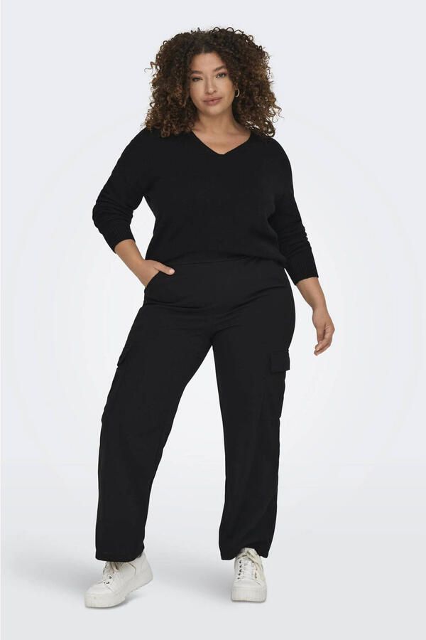 ONLY CARMAKOMA Trui met V-hals CARMARGARETA LS PULLOVER KNT NOOS - Foto 3