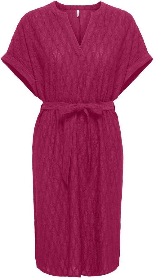 ONLY CARMAKOMA geruite midi jurk roze
