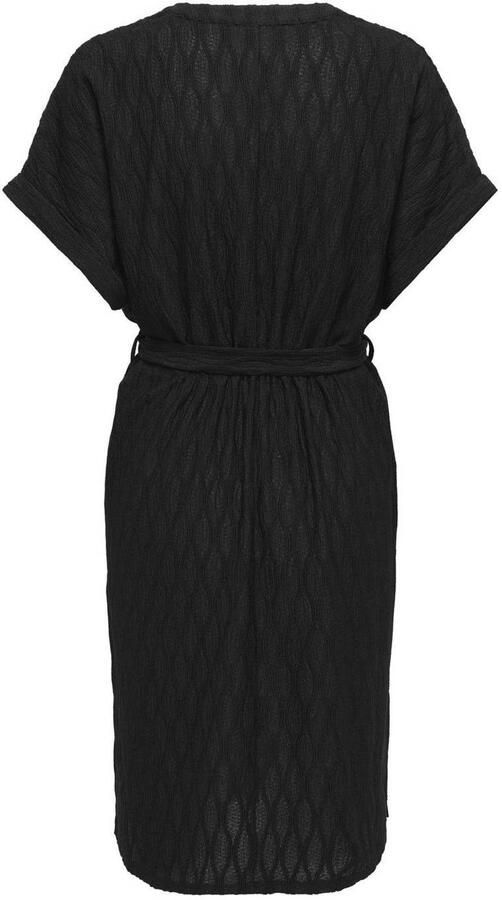 ONLY CARMAKOMA geruite midi jurk zwart
