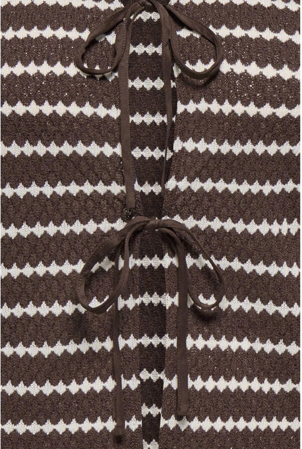 ONLY CARMAKOMA gestreept vest bruin