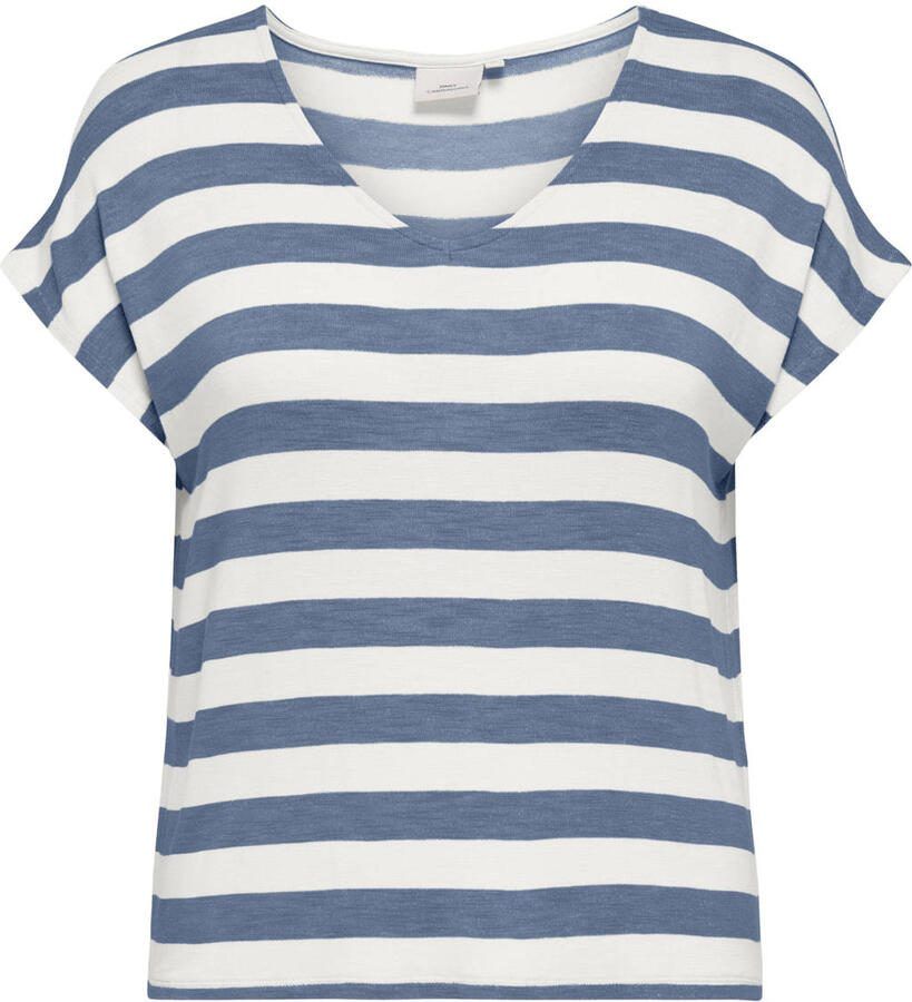 ONLY CARMAKOMA gestreepte top blauw