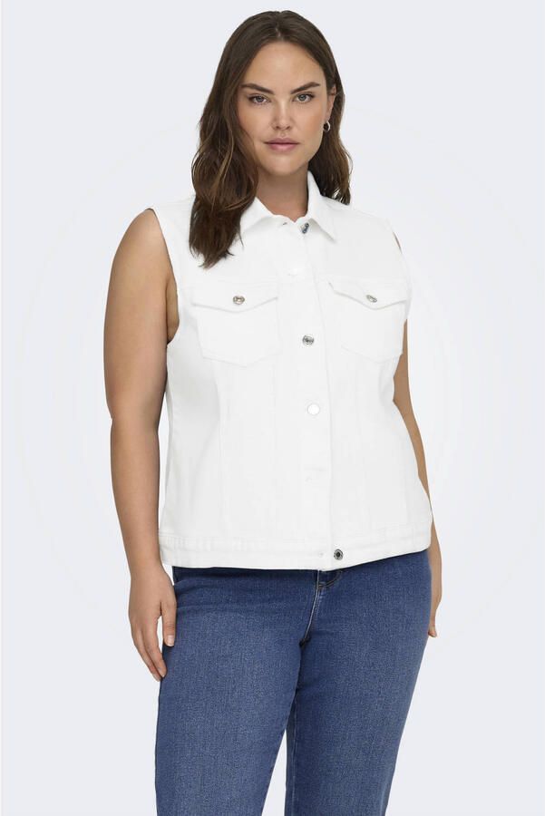 ONLY CARMAKOMA gilet CARWESPA wit