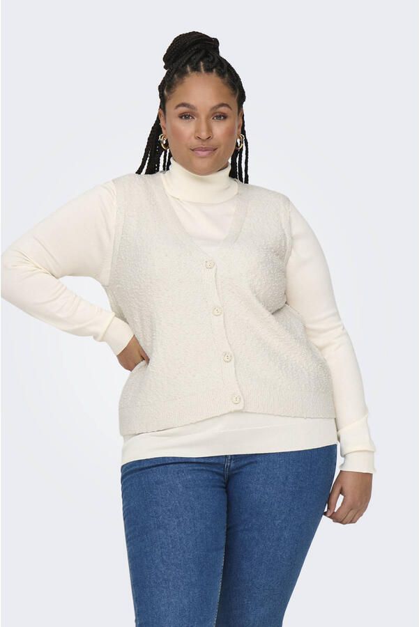 ONLY CARMAKOMA gilet ecru - Foto 2