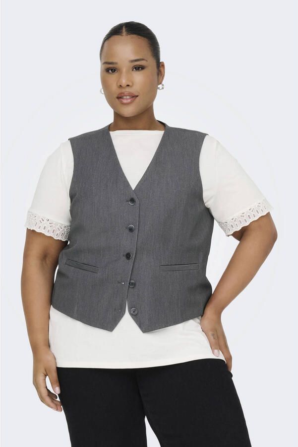 ONLY CARMAKOMA gilet grijs