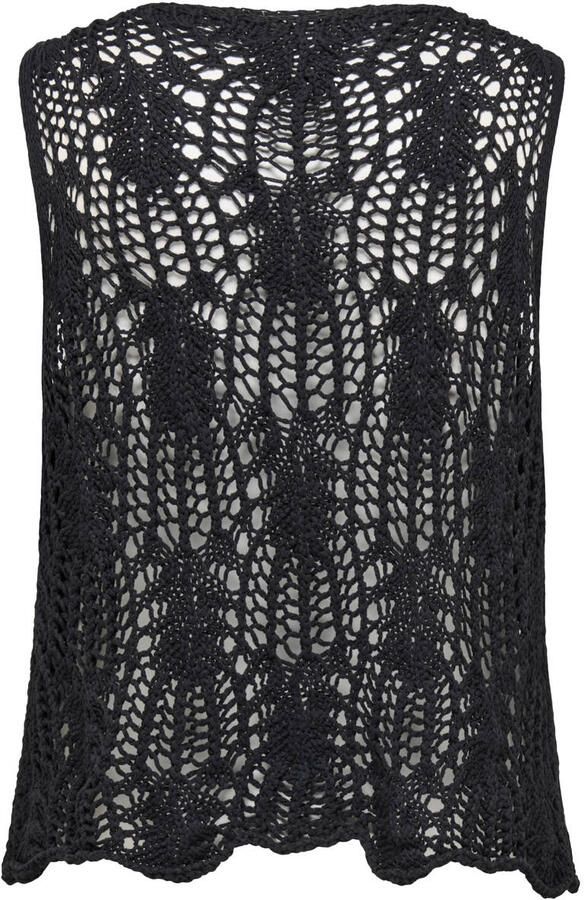 ONLY CARMAKOMA gilet zwart gebreid - Foto 2