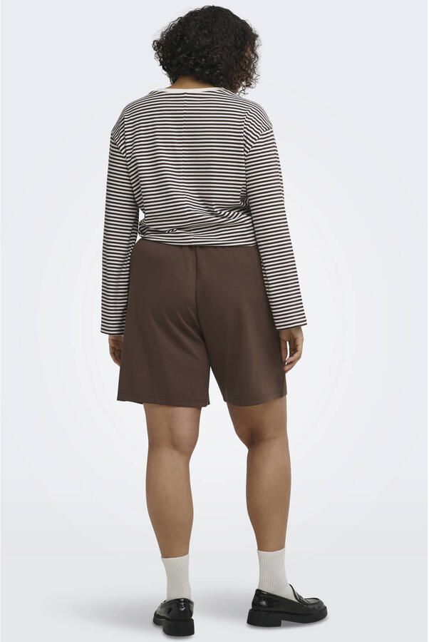ONLY CARMAKOMA high waist loose fit casual short Plus Size bruin - Foto 2
