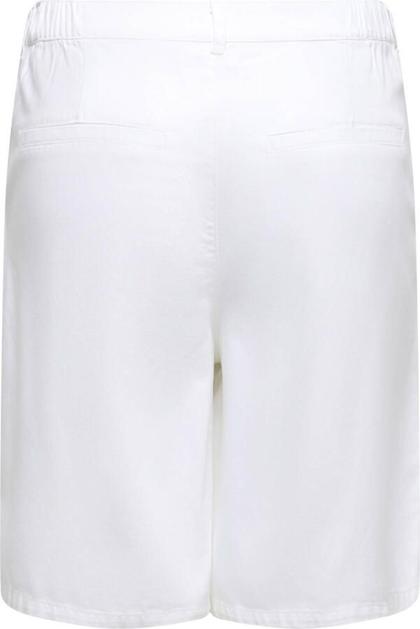 ONLY CARMAKOMA high waist straight bermuda short Plus Size wit - Foto 3