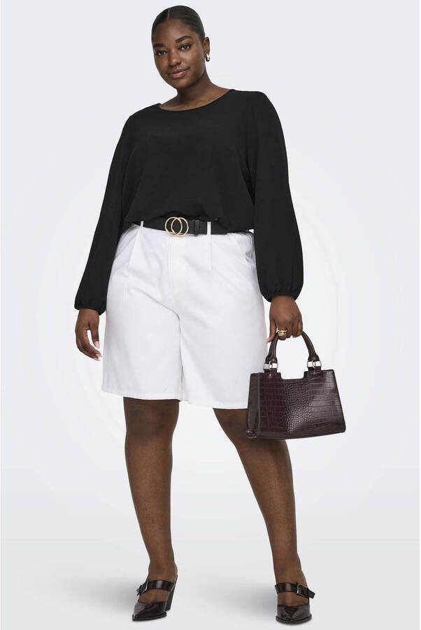 ONLY CARMAKOMA high waist straight bermuda short Plus Size wit - Foto 2
