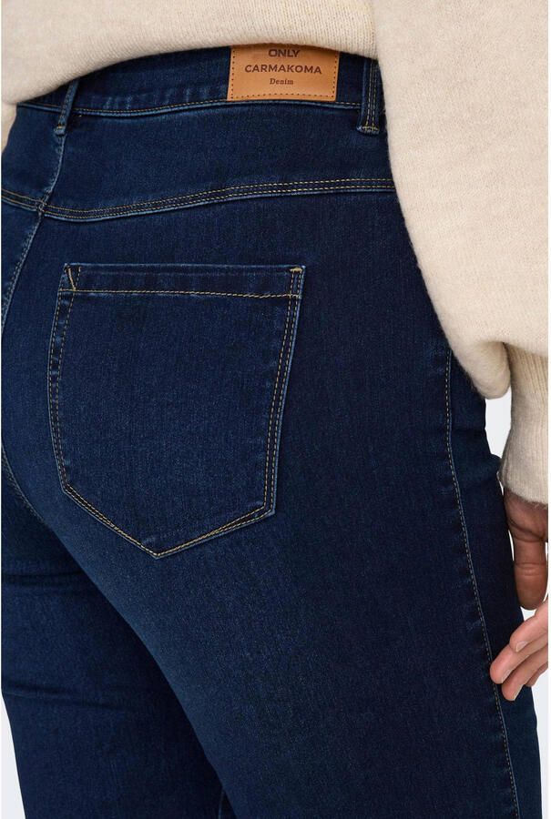 ONLY CARMAKOMA high waist straight leg jeans CARAUGUSTA dark blue denim - Foto 3