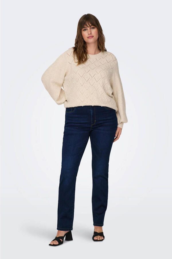 ONLY CARMAKOMA high waist straight leg jeans CARAUGUSTA dark blue denim - Foto 2