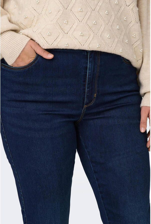 ONLY CARMAKOMA high waist straight leg jeans CARAUGUSTA dark blue denim