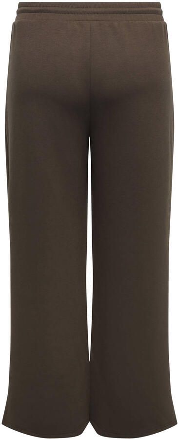 ONLY CARMAKOMA high waist wide leg flared broek Plus Size bruin - Foto 3