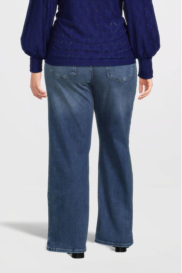 ONLY CARMAKOMA high waist wide leg jeans CARRADISON medium blue denim - Foto 3