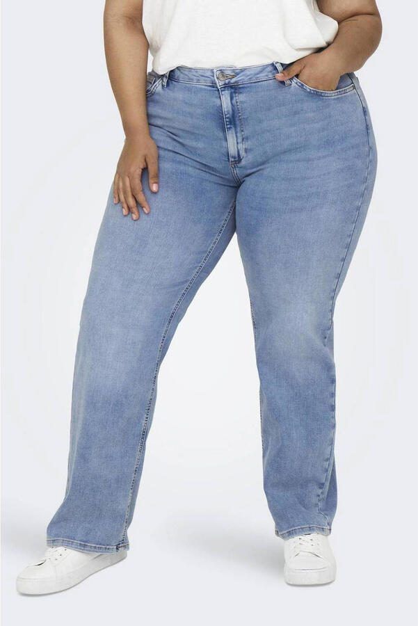 ONLY CARMAKOMA high waist wide leg jeans light blue denim