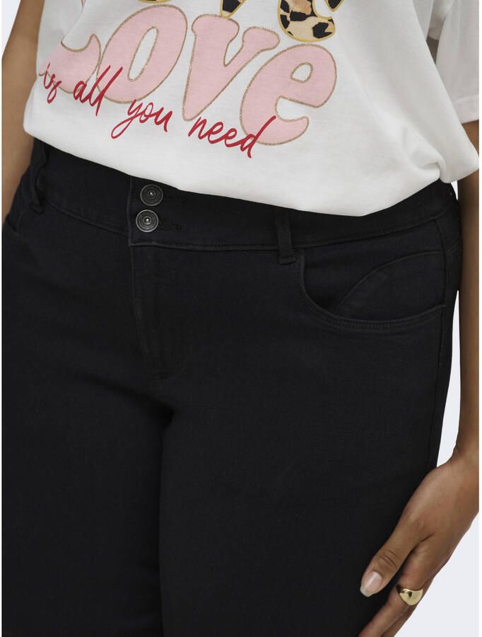 ONLY CARMAKOMA high waist wide leg jeans Plus Size zwart - Foto 2