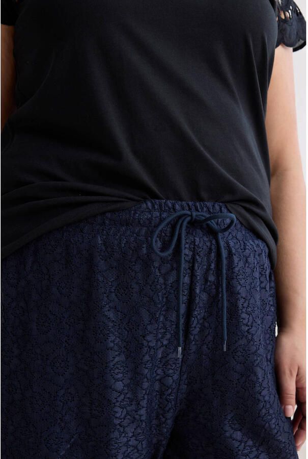 ONLY CARMAKOMA high waist broek donkerblauw - Foto 2