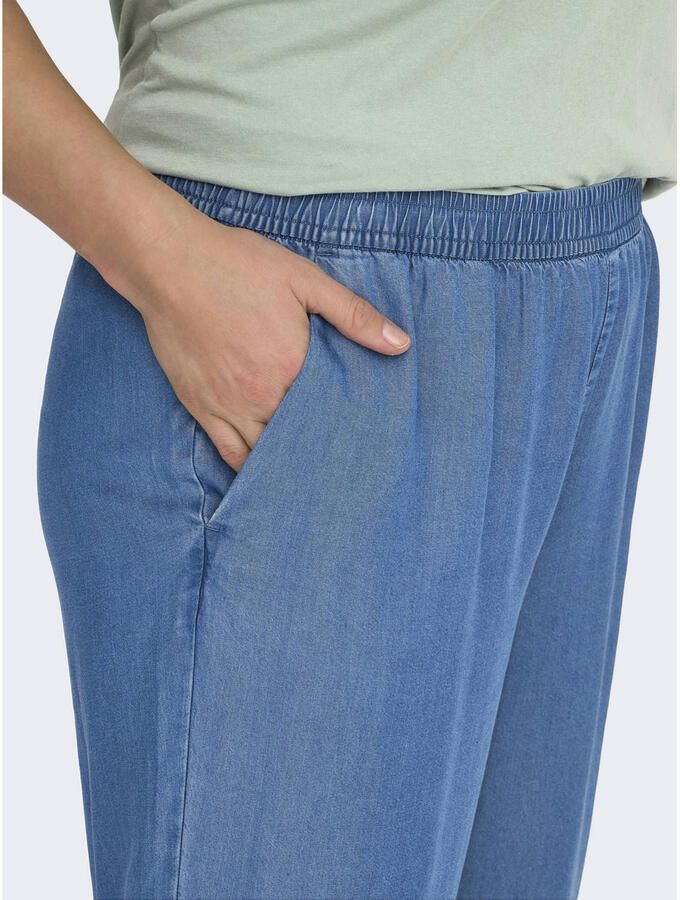 ONLY CARMAKOMA high waist casual broek blauw - Foto 2