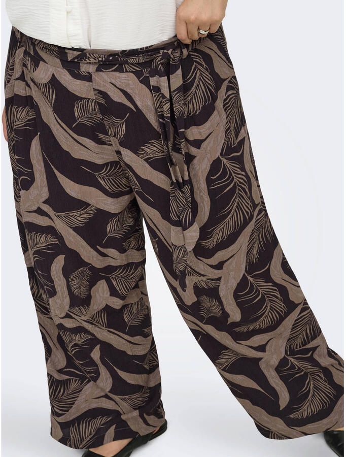 ONLY CARMAKOMA high waist casual broek bruin - Foto 2