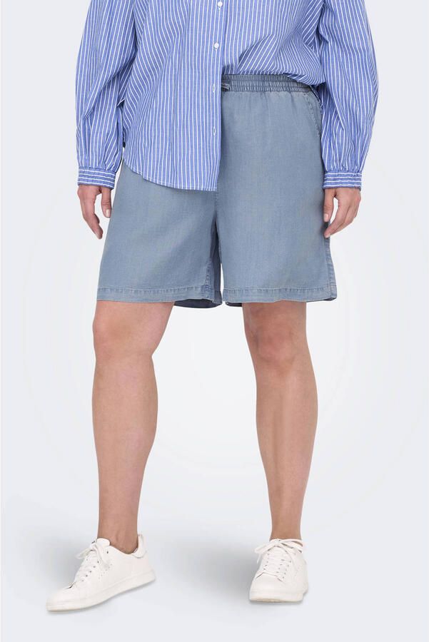 ONLY CARMAKOMA high waist casual short lichtblauw