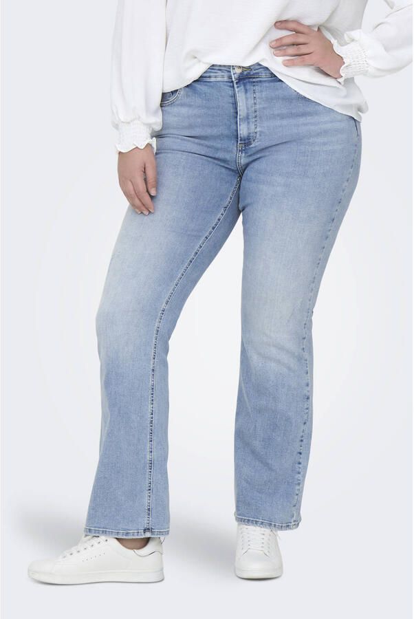 Only Carmakoma Wijd uitlopende Denim Jeans in Lichtblauw Blue Dames - Foto 2