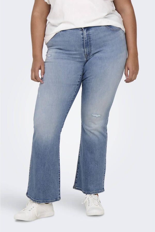 ONLY CARMAKOMA high waist flared jeans medium blue denim - Foto 1