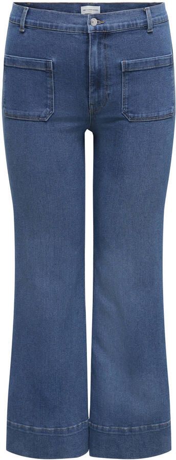 ONLY CARMAKOMA high waist flared jeans medium blue denim