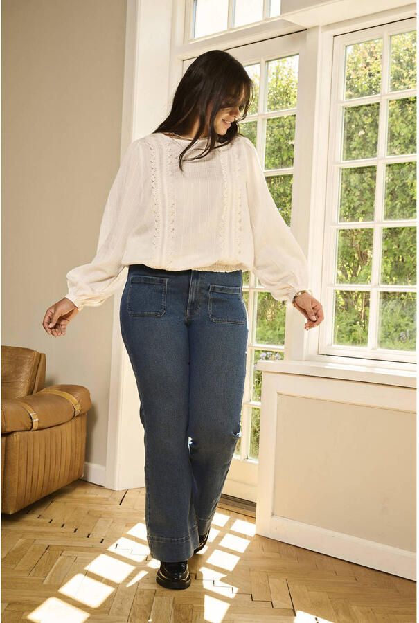 ONLY CARMAKOMA high waist flared jeans medium blue denim - Foto 2