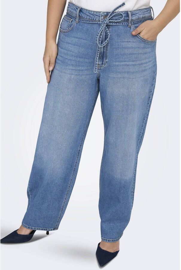 ONLY CARMAKOMA high waist straight leg jeans medium blue denim
